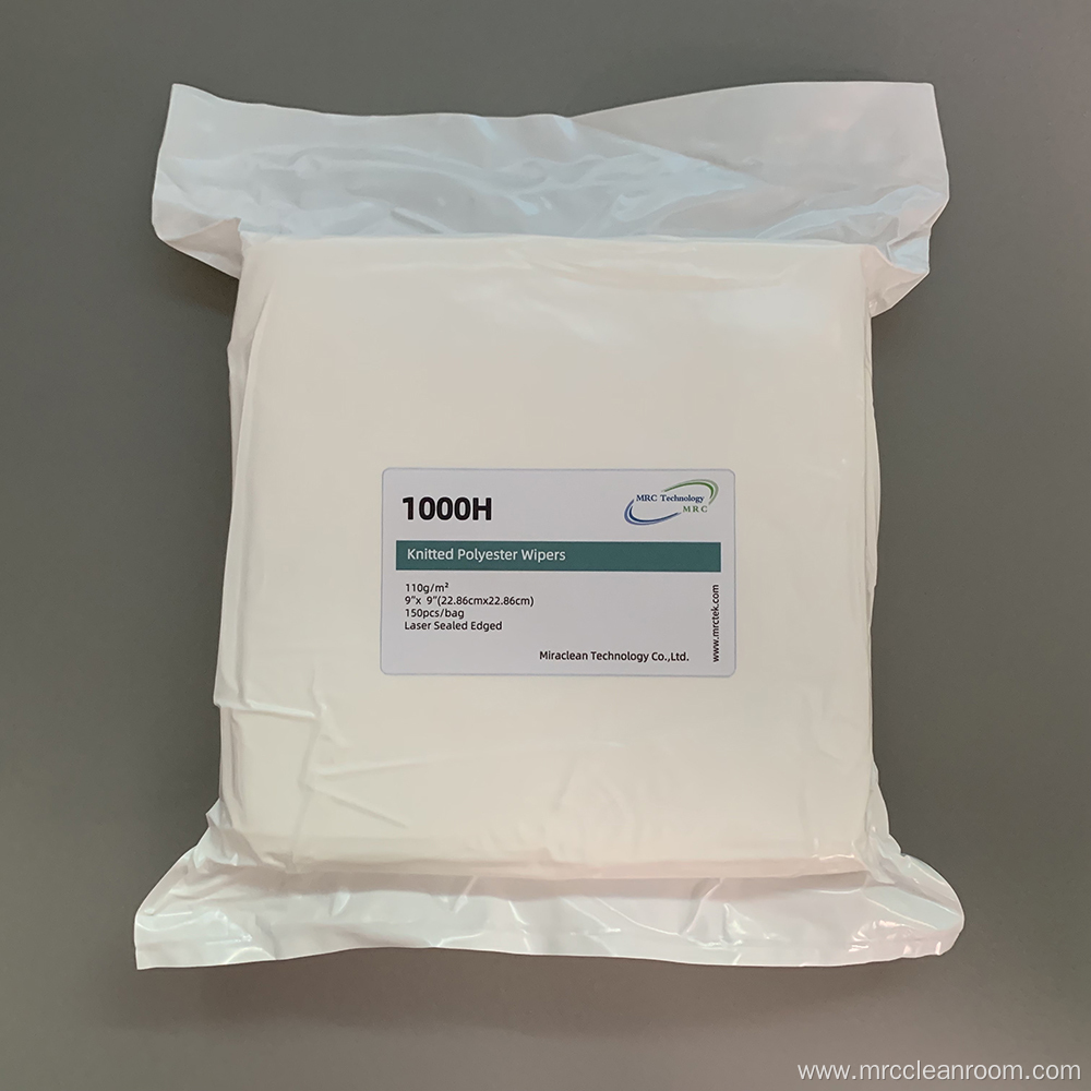 1000H Lint Free Antibacterial Polyester Cleanroom Wipes