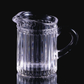 Ribbed design small glass creamer