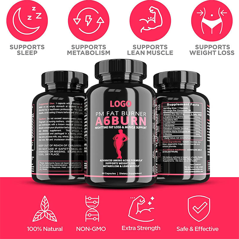 OEM/ODM Bulk Vegan Pure Organic Women's PM Fat Burner slim capsule Nighttime weight loss Fat Burner capsule