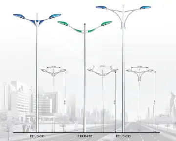 10M Double Arm Steel Lamp Posts