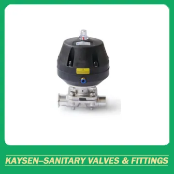 Hygienic pneumatic diaphragm valve weld and clamp end