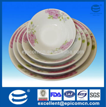 2014 promotional ceramic dinner set of salad bowl with oink peony design