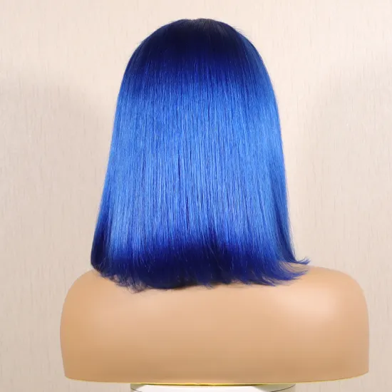 Brazilian Human Hair 13x4 Lace Front Ombre colored bob Wig,Pre Pluck colorful Red Virgin Hair Lace BOB Wig For Black Women