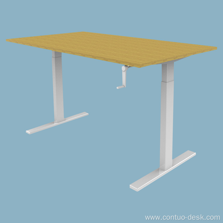 Home office industrial crank table Single Motor Height adjustable trestle table Sit To Standing Desk