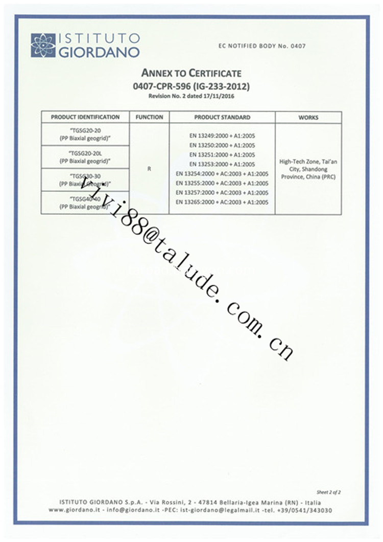 pp slope geogrid for protection