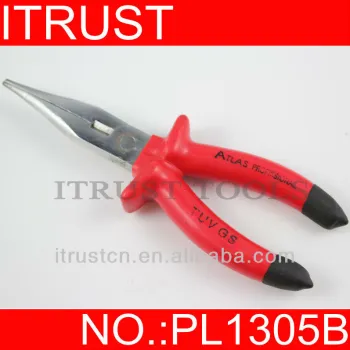 Long nose plier with insulated handle