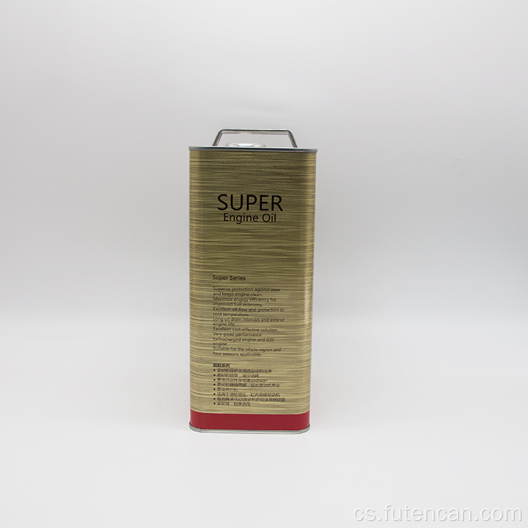 4litrová čtvercová plechovka na motorový olej