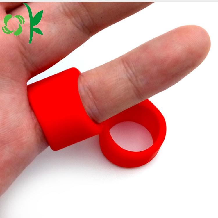 Freak Embossed Logo Smile Silicone Red Rings