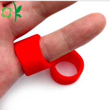 Freak Embossed Logo Smile Silicone Red Rings