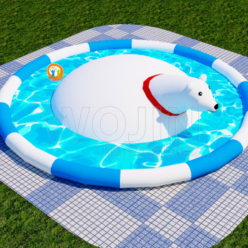 2024 New Bear Snowman Unicorn Round Inflatable Swimming Pool for Kids