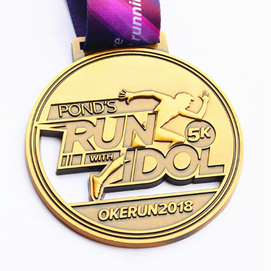 Custom Popular Famous Idol Award Run Medal