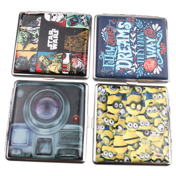 hot sale 100mm square 20 Pack PU leather high-grade cigarette case