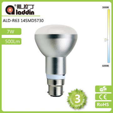 Plast 7W R63 LED-lampa varm vit