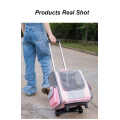 Breathable Mesh Pet Trolley Case Backpack On Wheels