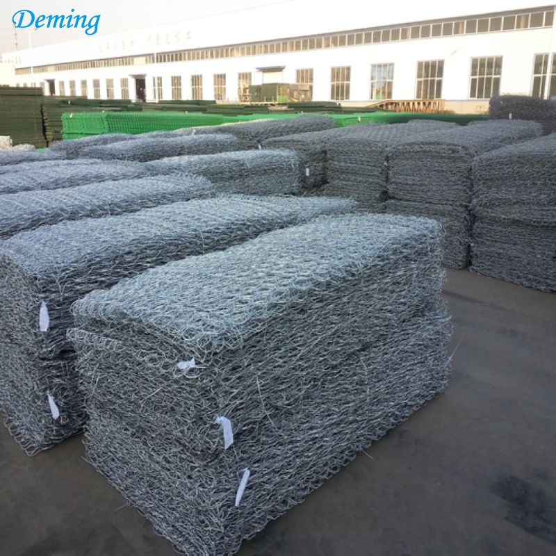 2.7mm Flood Walls Durable Hexagonal Galvanized Gabion