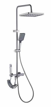 Thermostatic LED temperature control digital display shower head system faucet set