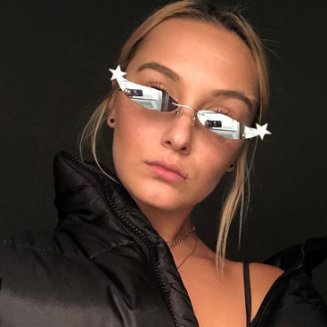 2020 Trendy Cool Unique Star Small Lens Luxury Sunglasses For Women