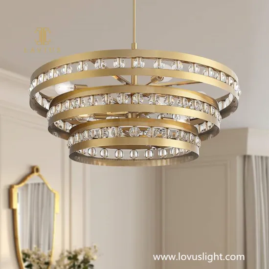 Metal crystal new creative living room lighting decoration villa custom chandelier