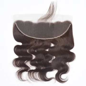 Brazilian Remy Human Hair 4# 1B# Pre Plucked HD Lace Closure HD Lace Frontal 13x4 Closure Straight body Lace Frontal
