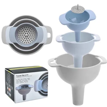 Small Wide-Mouth Food Grade Plastic Funnels for Kitchen: Ideal for Mason Jars, Jam, Spices, and Powders