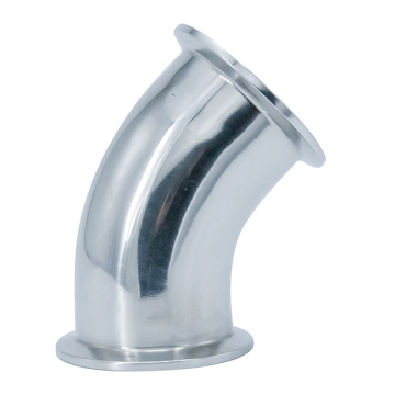 DIN 304 Hygienic 45 Degree Elbow Bend with Clamping Ends