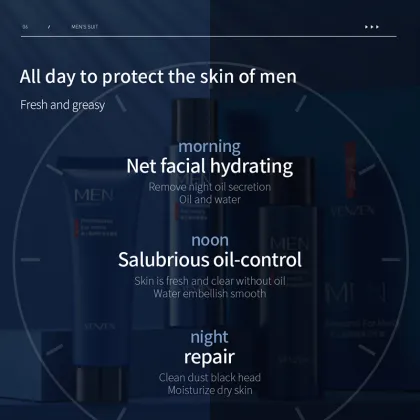Men'sCool skin care products clean Three piece set