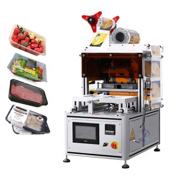 Tabletop Plastic Container Flush Tray Sealing Machine for Snack Shops and Modified Atmosphere Packing