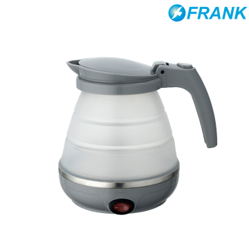 Gray Foldable Silicone Travel Kettle