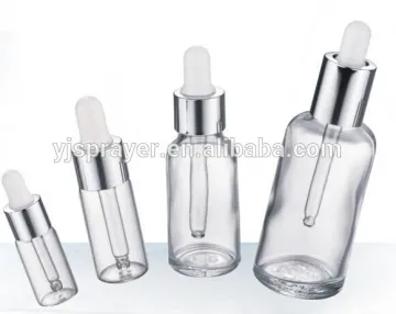 clear transparent essential oil glass dropper bottles rubber dropper
