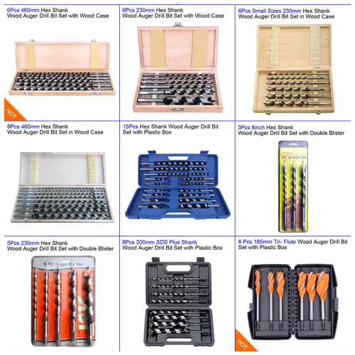 Steel Wood Flat Set Spade Drill Bits Tool