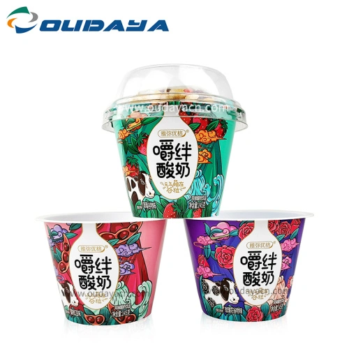 Custom Printing Plastic Frozen Yogurt Cup With Lid China Manufacturer