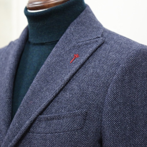 Grey Tweed Long Coat with Belt Fashion Style