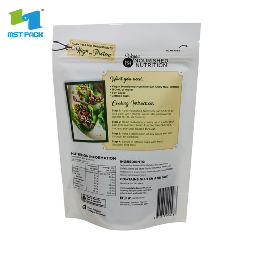 biodegradable ziplock food grade paper packaging bags