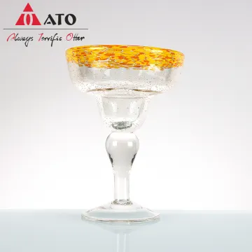 Colorful Rim Cocktail Glass