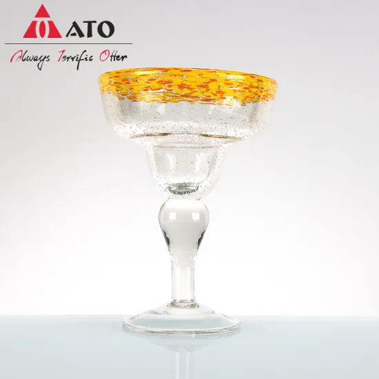 Colorful Rim Cocktail Glass