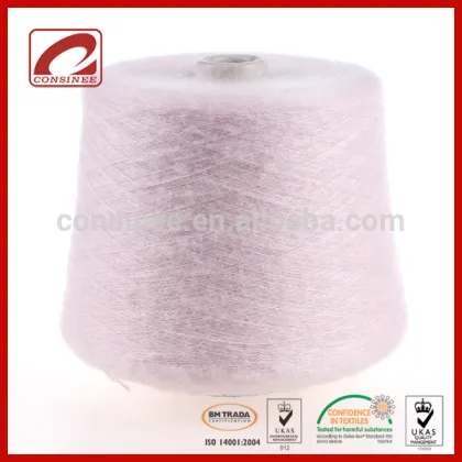beautiful high grade 82% Kid Mohair yarn better than sunbeam paris mohair yarn