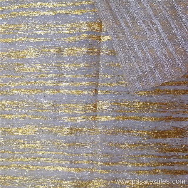 2021 new arrival poly metal gold tulle fabric