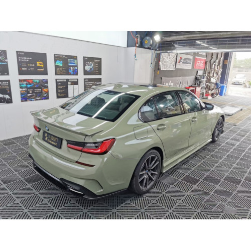 PET Crystal Khaki Green Auto Vinyl Wrap Film