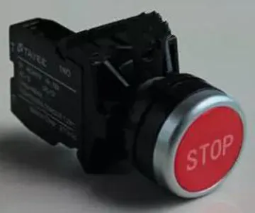 Escalator emergency stop switch button