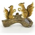 Squirrels on a Log Garden Decoration