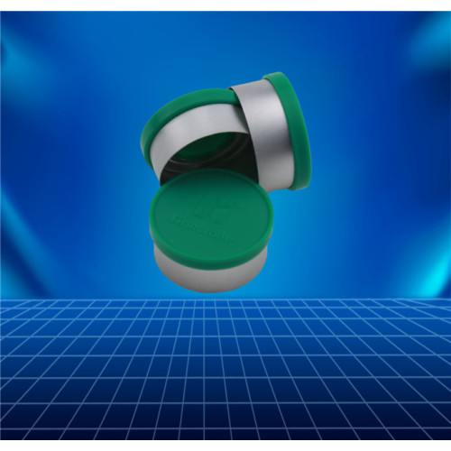 green flip-off cap for infusion bottle