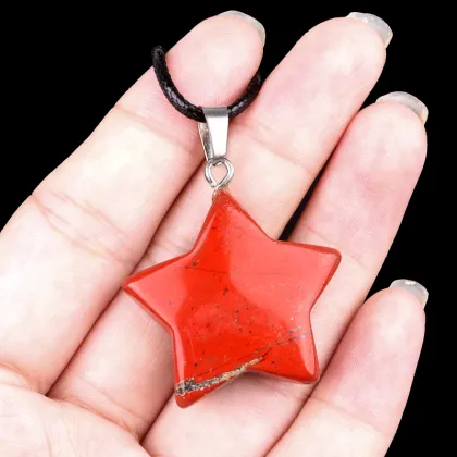 Red Jasper 30mm Star Pendant Pendant Keychain