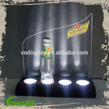 beverages display with LED lights , led bottle base , led bottle glorifier , bottle glorifiers led light base