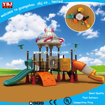 Outdoor playground double plastic slide