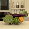 stainless steel creative leaf shape fruit vegetable basket