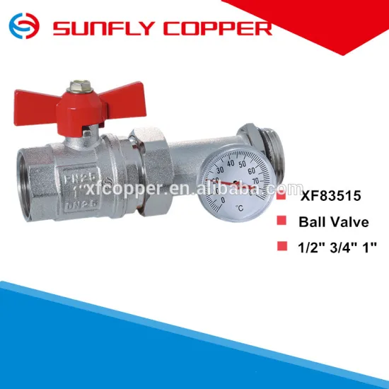 Thermometer ball valve