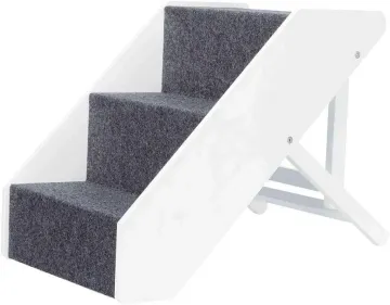 Eco-Friendly Wooden Pet Stairs - Portable Solid Wood Ramp for Small Animals