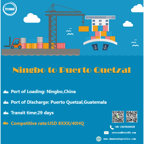 Tasso di trasporto oceanico da Ningbo a Puerto Quetzal
