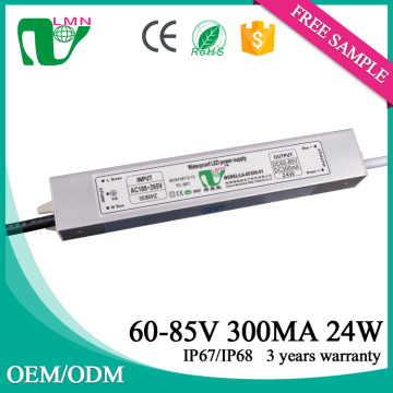 85V high quality waterproof led driver 24W LED power supply