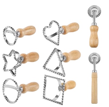 Wooden Cookie Press Mold Set for Baking and Pastry Making